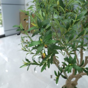 Lớn Faux cây xanh 7ft cao 210cm cây nhân tạo Cây Ô Liu trong nồ<span class=keywords><strong>i</strong></span> Nhựa Cây Ô Liu giả cho trang trí nộ<span class=keywords><strong>i</strong></span> thất - Product Image 4