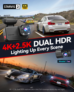Redtiger Distributor ViewClear 70 4K 2.5K Dual <b>Sensor</b> <b>Car</b> Black Box Wifi Gps Night Vision Touch Screen Dual Lens Dash Cam - Product Image 2
