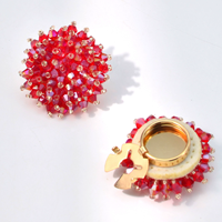 Gros Clip Strass Bouton pour Chemise Couverture Décorative Boutons De Manchette Bouton Fleur Clip Bouton LSCB042