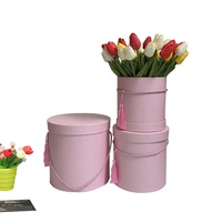 Écrin étanche personnalisé en carton pour chapeaux, boîte cadeau de luxe, emballage en papier, boîte à fleurs ronde, vente en gros, 10 pièces
