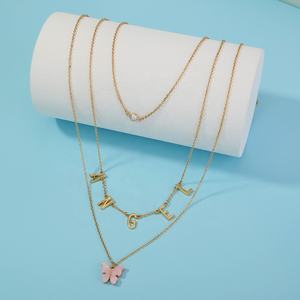 Collier papillon couches pour filles, chaîne de bijoux bon marché, vente en gros, nouvelle mode - Product Image 5
