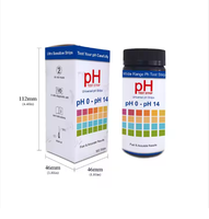 100 bandelettes de test de pH universelles en plastique SY, gamme complète 0-14, personnalisables OEM, test rapide du pH, garantie 2 ans, pour l'eau potable