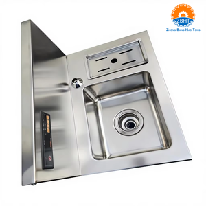 Évier de lavage des mains pour <span class=keywords><strong>boucherie</strong></span> avec dispositif de stérilisation des couteaux de <span class=keywords><strong>boucherie</strong></span> en acier inoxydable pour l'abattage et la transformation en abattoir - Product Image 6