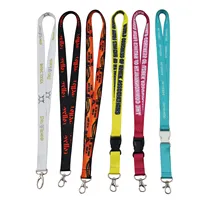 Silk Woven Clip Lanyards with Logo, Sublimation Card Holder