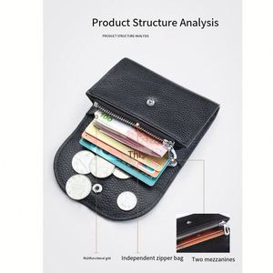 Mini Cartera de Cuero PU para Tarjetas, Monedero Simple con Botón a Presión para Tarjetas de Crédito, Bolsa Delgada para Monedas para Uso Diario - Product Image 2