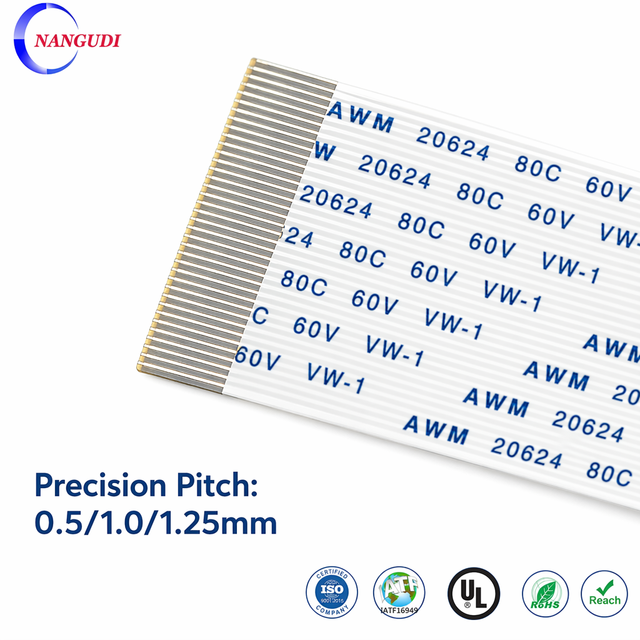 AWM FFC/FPC Cable 80c 12V VW 10pin 0.5mm 200mm Forward Direction Flexible Copper Core Electronic Environmentally Friendly PVC