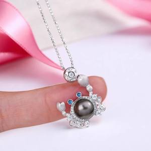 WENCHI Modelo 10124, Dijes Finos para Manualidades, Plata S925, Collar de Jade con Cangrejo, Cuentas de 8-9 mm, Hebilla Vacía, Accesorio para Colgante de Perla - Product Image 1