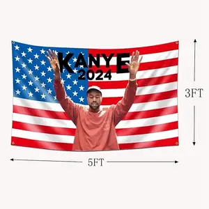 Factory Directly Sales High Quality 3x5Ft Custom Flag Kanye West Flag