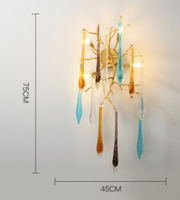 Luxe Moderne LED Or Applique Murale Goutte D'eau Éclairage Intérieur pour Chambre À Manger Applique pour Salon