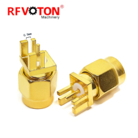 Conector Coaxial RF Redondo de 0.9mm con Contacto Redondo, Receptáculo Jack Macho Chapado en Oro para PCB - Convertidor