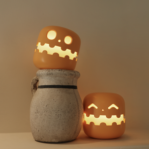 Lámpara Nocturna LED con Diseño de Calabaza, Linda y Portátil, con Sensor de Luz Inteligente y Control Táctil, Decoración para Sala de Estar, Iluminación para Halloween - Product Image 3