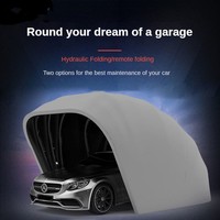 Garage Pliant Rétractable d'Extérieur pour Voiture, Abri Portable Automatique Préfabriqué