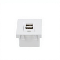 Module de chargeur USB en plastique USB-A USB-C double port certifié CE RoHS pour prise murale, hôtel, panneau de prise domestique