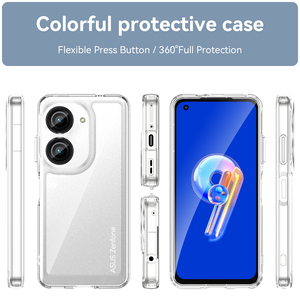 Đối với Asus Zenfone 9/10 rõ ràng trường hợp, chống trầy xước đầy màu sắc TPU bội + rõ ràng cứng Acrylic điện thoại di động bìa cho Asus Zenfone 9 10 - Product Image 2