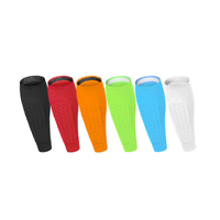 Couleur unie Bleu Orange Nylon Nid D'abeille Football Formation Sécurité Protège-tibias Manchon pour Enfants Adolescents Football Équipement De Protection