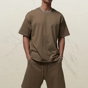 Ms045 áo thun và quần short thiết lập người đàn ông tùy chỉnh crewneck Áo thun ngắn thiết lập trống áo thun và quần short thiết lập người đàn ông