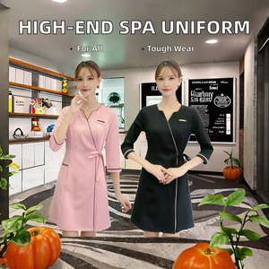Esthéticienne Vêtements de travail Femme Salon de beauté Haut de gamme Centre de santé Bain de pieds Technicien Robe Vêtements Tempérament Costume - Product Image 3