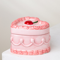 Yuanwang Cake Pot à bougie cylindrique en céramique vide, récipient pour desserts en forme de cœur, vases à bougies uniques et personnalisés