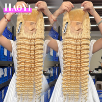 Perruques en dentelle HD Raw 613, cheveux humains bruts, dentelle frontale, blonde 613, vague profonde, perruque brésilienne, sans colle, dentelle complète 13X6 HD