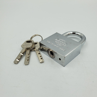 En gros 50mm Carré Chrome Plaqué Garde Sécurité Aube Clé Acier Fer Cadenas Serrures Clé Accessoire