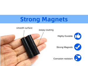 Wholesale 6x3 8x3 10x3 <strong>Magnet</strong> Black Exopy Neodymium <strong>Magnet</strong> N35 N52 Small <strong>Circular</strong> Round <strong>Magnets</strong> Black Magneti Sheets for Sale - Product Image 3