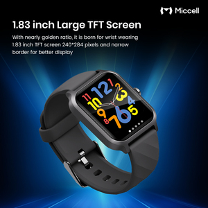 Jam Tangan Pintar Miccell Square BT Call, Deteksi Detak Jantung, Mode Olahraga, Pelacak Kebugaran, Tahan Air, Multifungsi untuk Olahraga dan Perjalanan - Product Image 5