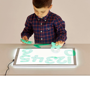 TOP Enfants Sensoriel LED Boîte à Lumière <span class=keywords><strong>Montessori</strong></span> Maternelle Activité <span class=keywords><strong>Table</strong></span> <span class=keywords><strong>Lumineuse</strong></span> pour Meubles Préscolaires Boîte à Lumière - Product Image 1