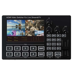 Commutateur vidéo HDMI SYONG 4 canaux avec écran 5 pouces, mélangeur de micro, prise en charge de la diffusion en direct multi-caméras, carte d'acquisition vidéo de type C, enregistrement - Product Image 1