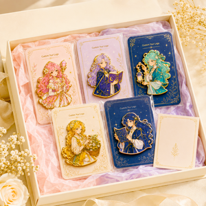 Pins de Esmalte Duro Personalizados de Chica Mágica, Rosa, Lavanda, Verde Azulado, Mapa Estelar, Linterna, Cesta de Flores, Insignias de Solapa de Anime - Product Image 2