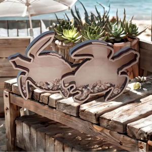 กล่องไม้รูปเต่าทะเลจากซัพพลายเออร์ Creative Nautical, กล่องเก็บของตกแต่งธีมชายหาด, ของตกแต่งบ้านสุดพิเศษสำหรับโต๊ะและชั้นวาง - Product Image 1