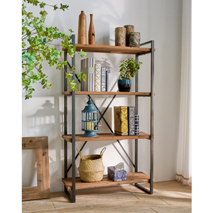 <span class=keywords><strong>Estantería</strong></span> de Madera y Metal de 4 Niveles para el Hogar INNOVA, Estante de Almacenamiento, Librería con Marco de Metal de Estilo <span class=keywords><strong>Industrial</strong></span> <span class=keywords><strong>Vintage</strong></span> - Product Image 1