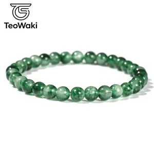 TeoWaki Gelang Elastis Manik-manik Batu Alam Bulat Pilihan Warna Beragam Perhiasan Fashion Harian Dapat Ditumpuk Hadiah Terbaik Liburan 19cm - Product Image 3