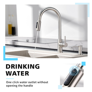 modern luxury Matte Black 304 Stainless Steel Single Handle Pull Out Black Kitchen purifier Faucet - Product Image 6