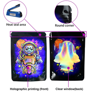 Sacs en plastique personnalisés à faible MOQ avec fermeture éclair pour emballage alimentaire et café, impression numérique sur mesure, pochettes <span class=keywords><strong>Mylar</strong></span> à fond plat - Product Image 4