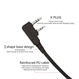 Adaptateur de casque d'intercom tactique U94, adaptateur de bouton émetteur PTT adapté pour <span class=keywords><strong>Kenwood</strong></span> Icom Yaesu Midland - Product Image 4