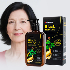 OEM Black Hair <b>Dye</b> Ammonia Free Permanent Liquid Cover White Hair Herbal Extracts All Hair Types - Product Image 3