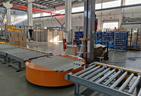Machine d'emballage automatique électrique de palettes avec plateau tournant pour l'emballage alimentaire et de boissons, utilisable pour les caisses, composants essentiels du moteur PLC