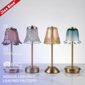 Lampada da Tavolo in <span class=keywords><strong>Vetro</strong></span> <span class=keywords><strong>Colorato</strong></span> Classica Retrò 2026, Senza Fili, Controllo Touch, Ricaricabile, per Matrimoni e Ristoranti, Decorazione di Lusso - Product Image 1