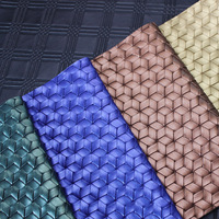 Korbgeflecht-Geprägtes PVC-Kunstleder Kleines Quadrat mit Metallischer Textur für Taschen, Schuhe und Handarbeiten