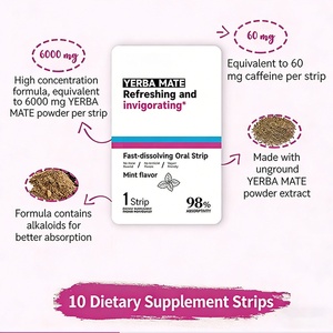Tiras Orales de Yerba <span class=keywords><strong>Mate</strong></span> de Disolución Rápida con Sabor a <span class=keywords><strong>Menta</strong></span> para Energía Natural, Concentración y Apoyo al Metabolismo (OEM) - Product Image 4