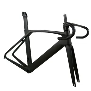 Technologie EPS, cadre de vélo en carbone avec frein en V, pièces de bicyclette de route 700 x 32C T1000, cadre de route noir mat TT-X35