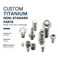 TC4 Titanium Screws CNC Machined Custom Fasteners, Non-Standard CNC Lathe Parts Custom Per Drawings