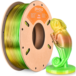 Filament <span class=keywords><strong>TPU</strong></span> 95A de couleur arc-en-ciel de 1,75 mm de diamètre, tolérance 3D, pour impression 3D créative, fabriqué par <span class=keywords><strong>ERYONE</strong></span> Factory. - Product Image 1
