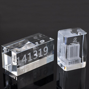 Laser Engraved <strong>Crystal</strong> Cube 3d <strong>Crystal</strong> <strong>Block</strong> Personalized <strong>Custom</strong> <strong>Blank</strong> 3d K9 <strong>Crystal</strong> Cube Home Decoration - Product Image 1