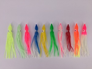 NOVITÀ Esche da Pesca Luminose da 4cm a 24cm, Gonnellini per Calamari, Assist Hook per Polpi, Esche <span class=keywords><strong>Artificiali</strong></span> Morbide in Plastica per la Traina - Product Image 5