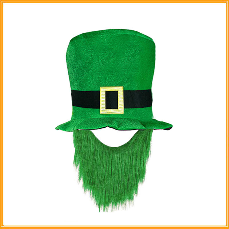 Irish hat beard Green