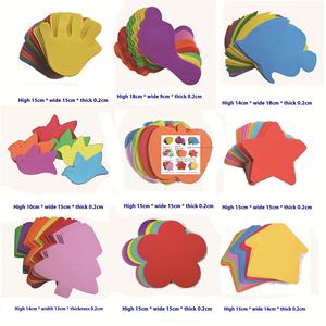 Arte de esponja de espuma hecho a mano, juguetes creativos de pasta, pegatinas de pared, arte de pared inspirado en la naturaleza para diseño de entorno de jardín de infantes - Product Image 2