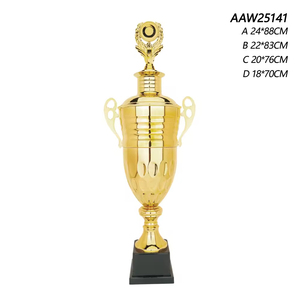 كأس بطولة كرة القدم مخصص من سبائك الزنك ثلاثي الأبعاد، جائزة ذهبية وفضية للفعاليات الرياضية - Product Image 3