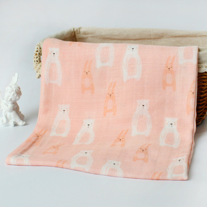 Populaire rose <span class=keywords><strong>coton</strong></span> wrap ensemble gots certifié bio <span class=keywords><strong>mousseline</strong></span> thermique nouveau-né hôpital bébé couverture de langes - Product Image 4