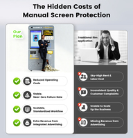 Machine d'application de protection d'écran pour smartphone en libre-service, dureté 9H, anti-poussière et étanche, sans bulles pour iPhone et Samsung